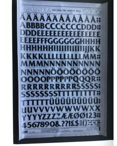 Letraset Letragraphica 2306 60pt. Friz Quadrata Bold 15.4mm Upper Case