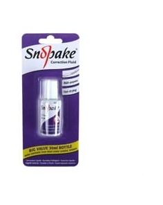 Snopake Correction Fluid, Hi-Tech Blistercard, 30ml, Pack of 10 cards