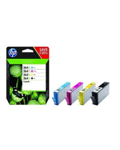 Hewlett Packard Combo Pack 364 Cyan/Magenta/Yellow/Black Ink 