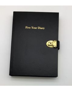 Classic Five Year Diary Black 8x6 Inches