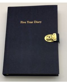 Classic Five Year Diary Blue 8x6 Inches