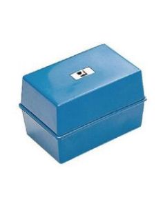 Q Connect Card Index Box, 5x3 inches: Blue