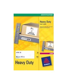 Avery Laser Labels Heavy Duty White