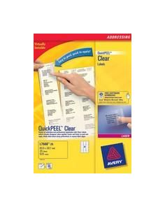 Avery Clear Laser And Inkjet Labels