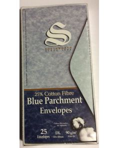 Southworth Parchment DL Envelopes, Blue, Pack of 25