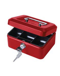 Cash Box, 6 inch, 150 x 120 x 70mm, Red