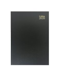 Collins A4 Diary, Day Per Page, Black, 2020