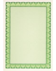 Decadry Certificate Paper, Shell Emerald Green