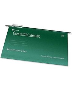 Twinlock CrystalFile Classic Standard Capacity, Foolscap, Green