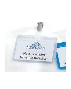 Durable Self Laminating Badge, 54 x 90mm, Clear, Pack of 25 (8149/19)