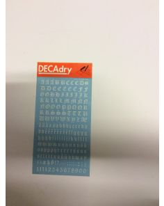 Decadry Transfers No17, 34pt, 8mm, 0.315inch, White