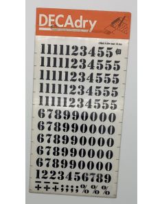 Decadry Transfers No32, 38pt, 10mm, 0.394inch, Black