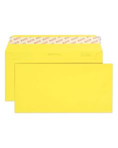 Elco Bright Yellow Envelopes, DL (229 x 114mm),  Peel & Seal, Pack of 25