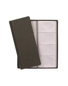 Goldline Business Card Holder 64 pocket, Classic Grained Black