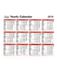 Letts Yearly Desktop Calendar 2024