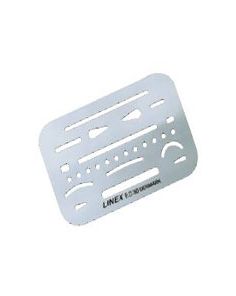 Linex Stainless Steel Erasing Shield, 26 Openings