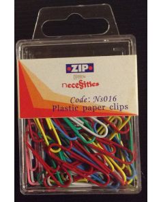 Zip Paperclips Assorted Colours, 32mm, Pack of 50