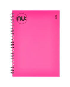 nu: Elite Spiral Bound Notebook with Polypropylene Cover, A4, Pink