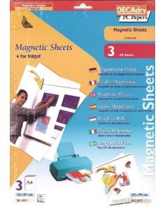 Decadry Inkjet Magnetic Sheets, Pack of 3