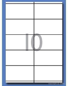 Decadry Labels, Sheet of 10 with Square Corners