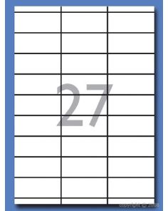 Decadry Labels, Sheet of 27 with Square Corners