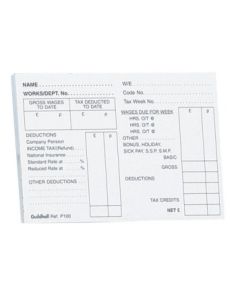 Guildhall Payslip Pad, 100 leaves, 89 x 127mm