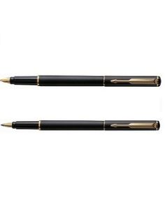 Parker Rialto Fountain Pen and Ball Pen Gift Set with Gold Trim