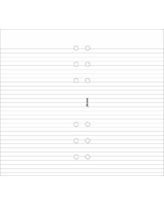 Filofax Personal White Refill Ruled Notepaper, 6.75 x 3.75 inches, 30 sheets