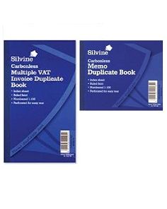 Silvine Carbonless Duplicate Books