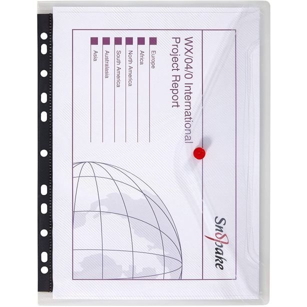 Snopake Ringbinder Wallet Standard A4 Classic Clear