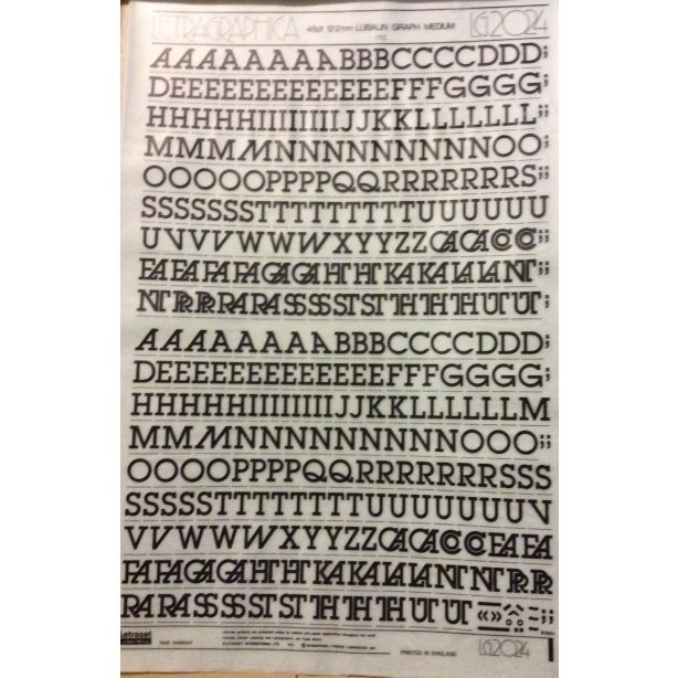 Letraset Letragraphica 2024 48pt. Lubalin Graph Medium 12.2mm