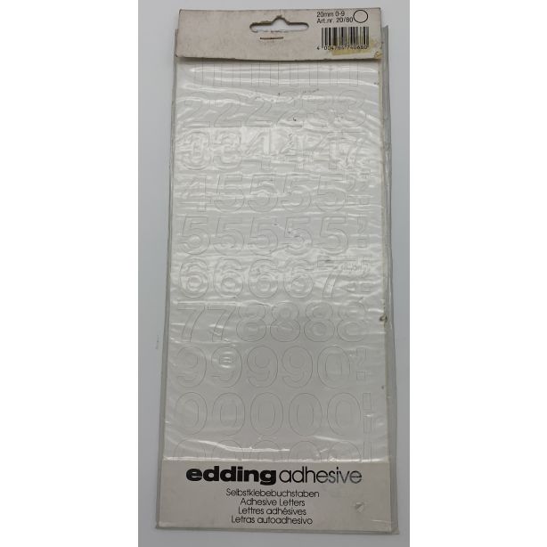 Edding Adhesive White Numbers 20/80 20mm