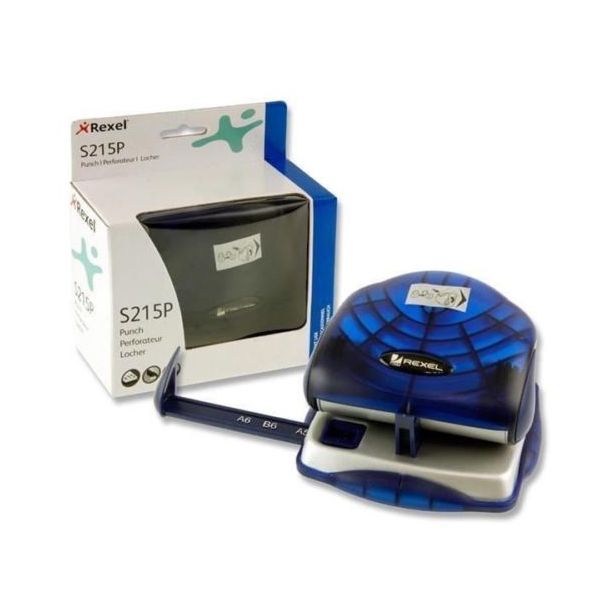 Rexel 2 Hole Punch, S215P, Translucent Blue