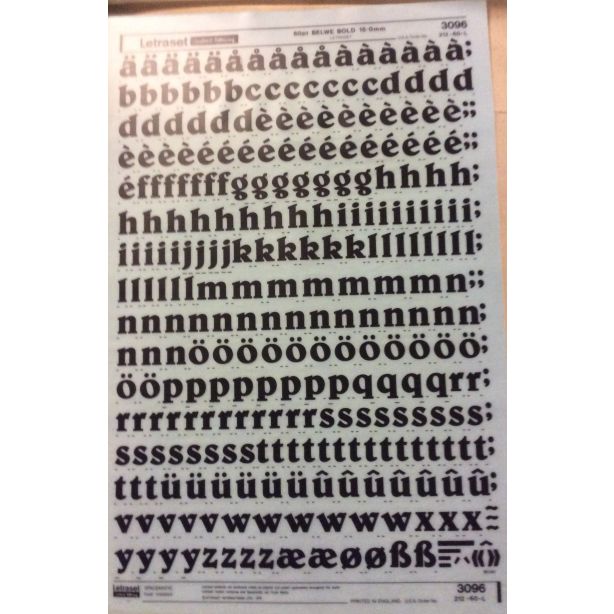 Letraset Black 3096 60pt. Belwe Bold 15.0mm