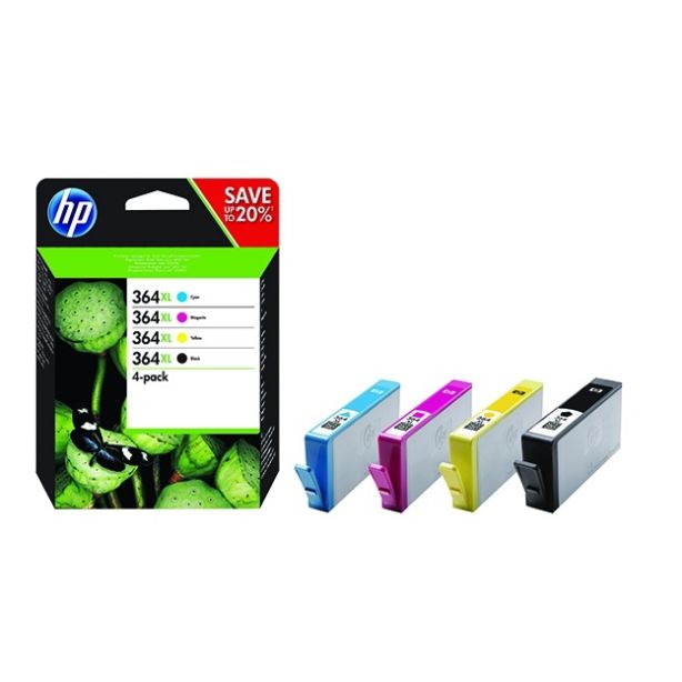 Hewlett Packard Combo Pack 364XL Cyan/Magenta/Yellow/Black Ink 