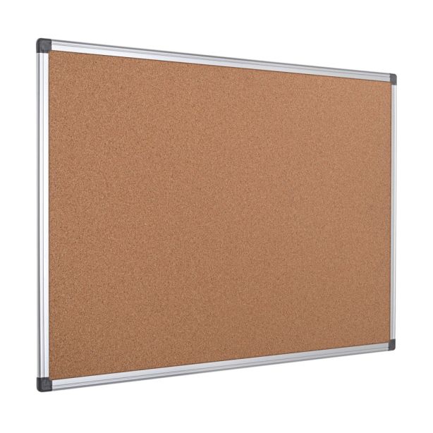 Bi-Office Aluminium Frame Cork Notice Board 900x600mm