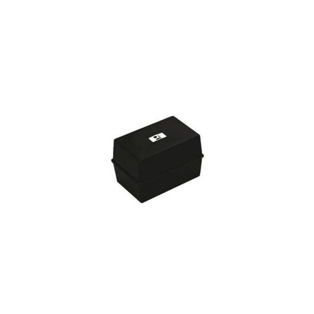 Q Connect Card Index Box, 6x4 inches: Black