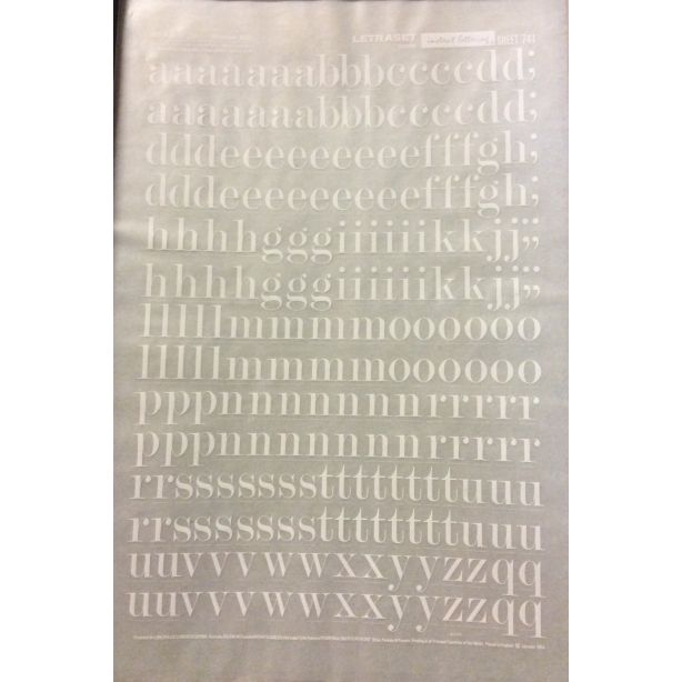 Letraset White 741 72pt. Modern No. 20