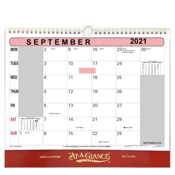 At-a-Glance Wall Flipover Month Per Page Memo Calendar 2025