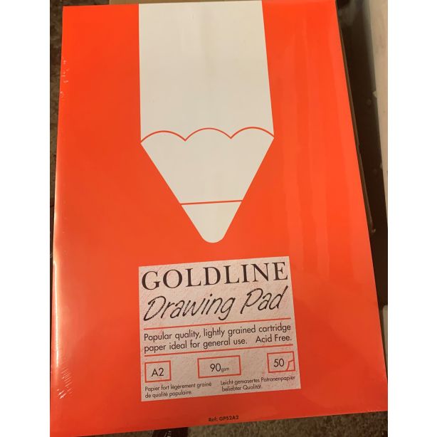 Goldline Drawing Pad, A2, 90gsm, 50 Sheets