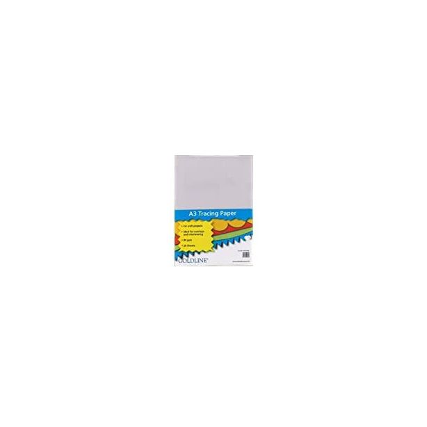 Goldline Tracing Paper, A3, Pack of 20 Sheets