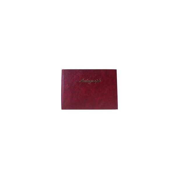 Autograph Book with Multi Coloured Pages, W130 x H100mm, Burgundy