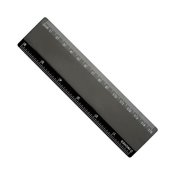 Ruler 15cm Black