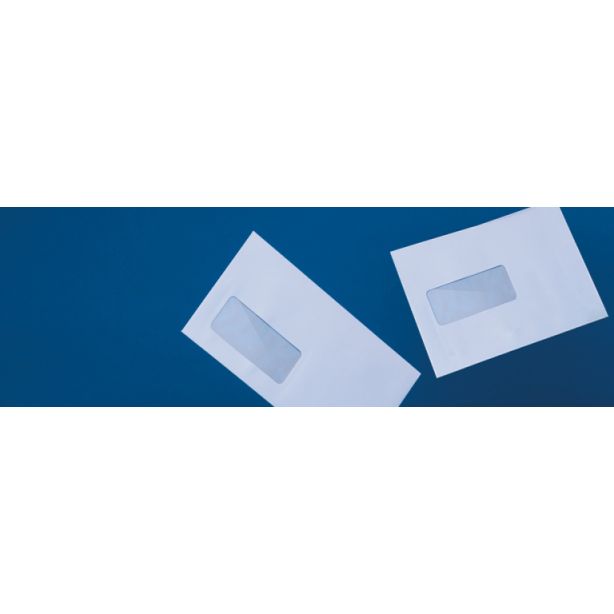 Communiqué Peel and Seal Envelopes White Window 100gsm C5 (229 x 162mm) Pack of 500 