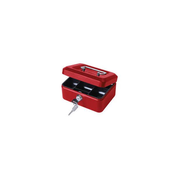 Cash Box, 8 inch, 200 x 160 x 90mm, Red