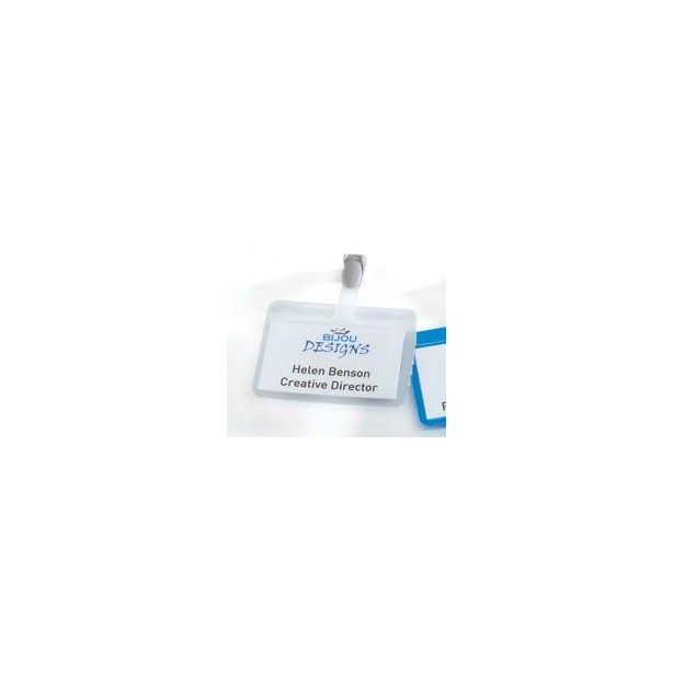 Durable Self Laminating Badge, 54 x 90mm, Clear, Pack of 25 (8149/19)