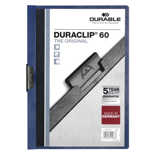 Duraclip File, A4, 6mm, Dark blue, Pack of 25