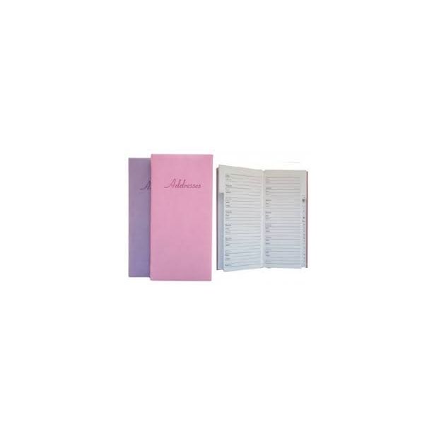 Esposti Pastel Address Book Slim W78mm x H160mm Pink