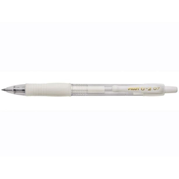 Pilot G2 Pastel Retractable Gel Ink Rollerball Pen 0.7mm White