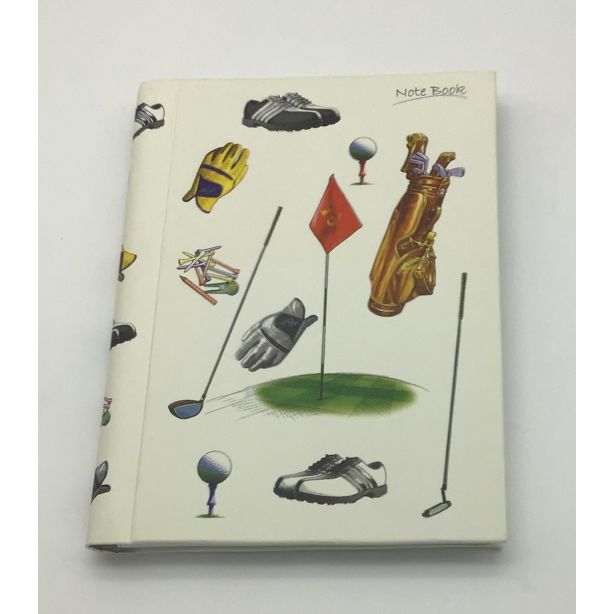 The Leonardo Collection A5 Golf Notebook Hard Cover, 160 Spiral Bound Ruled Pages